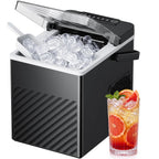 Máquina de hielo compacta para encimera con mango, 26 lbs/24h