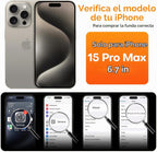 ImpactStrong Protector Magnético Diseñado para Funda iPhone 15 Pro Max [Protección de Cámara] [Prueba de Caídas de Grado Militar] [Compatible con MagSafe] Funda de Teléfono Delgada Translúcida Mate