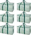 BALEINE Paquete de 6 bolsas de mudanza de gran tamaño con asas reforzadas, bolsa de almacenamiento resistente para ropa, suministros de mudanza (follaje antiguo, paquete de 6)