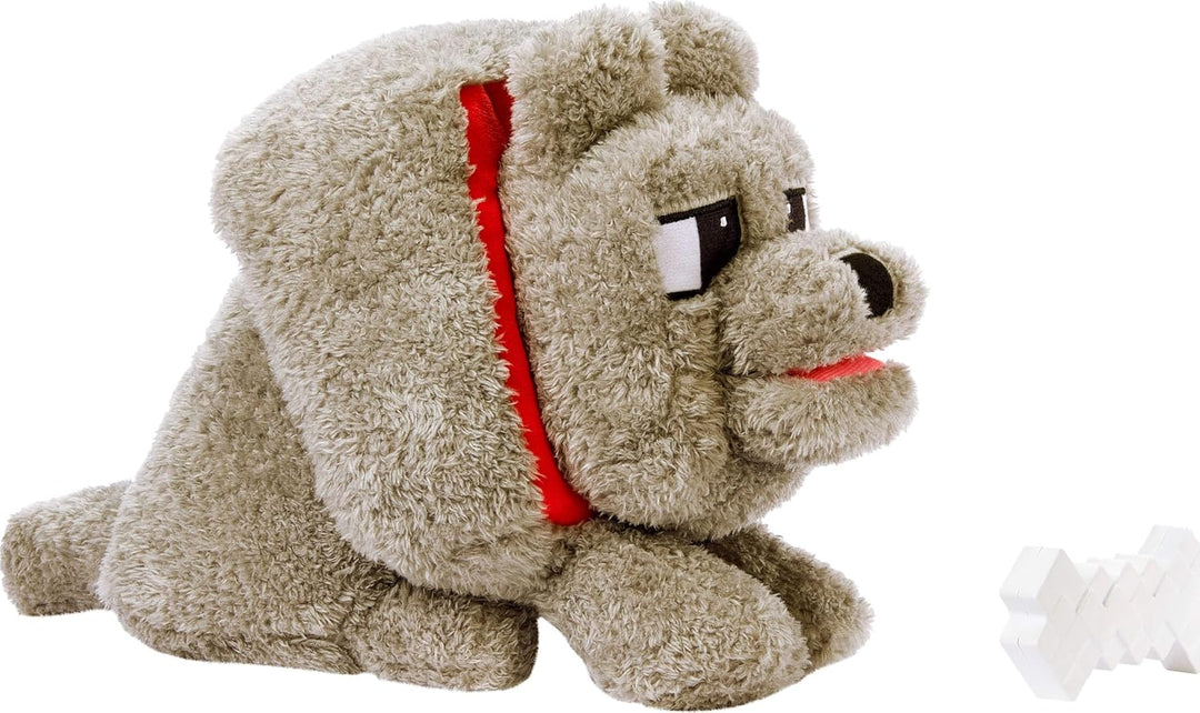 Mattel Minecraft Dennis The Wolf - Juguete de peluche con