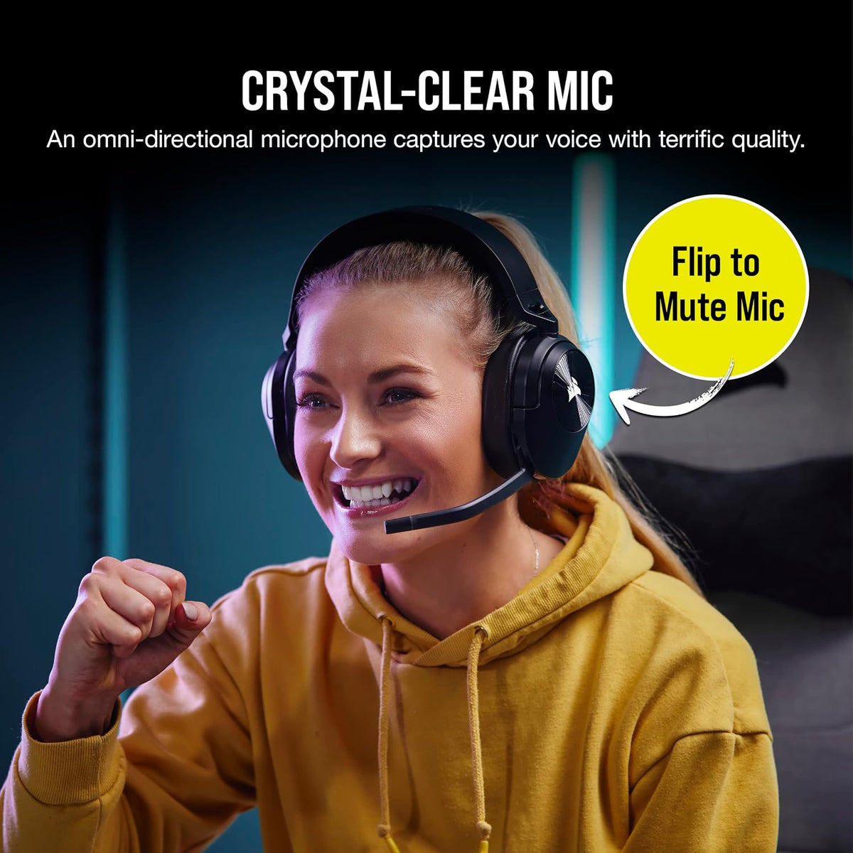 Corsair Auriculares inalámbricos para juegos ligeros multiplataforma HS55