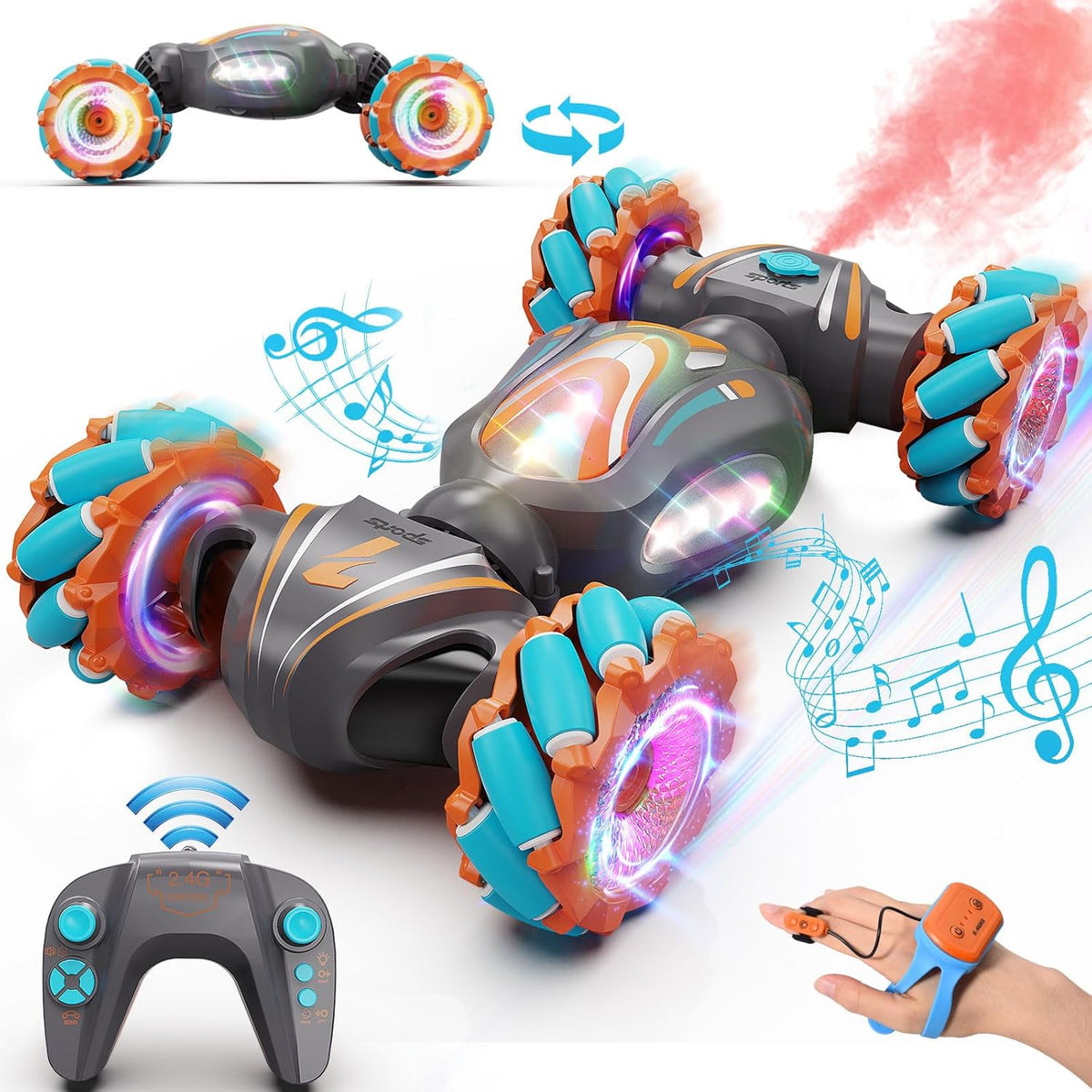 Nicella Auto de acrobacias RC con detección de gestos, auto de cont...