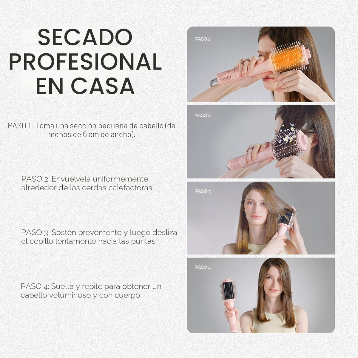 TYMO Cepillo secador de pelo 4.0, ligero 3 veces más rápido, cepill...