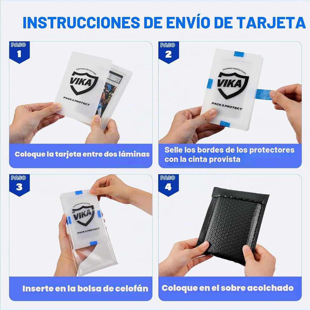 VIKA Kit de envío de tarjetas coleccionables - Suministros completos de
