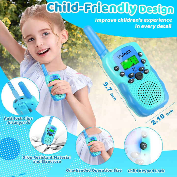 Vvinca Juguetes para Niños y Niñas de 5-7 Años, Walkie Talkies Reca...
