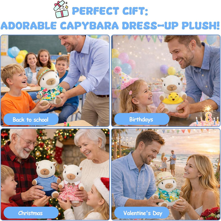 TITQWOP Juego de 9 piezas de peluche Capybara adecuado para niños y...