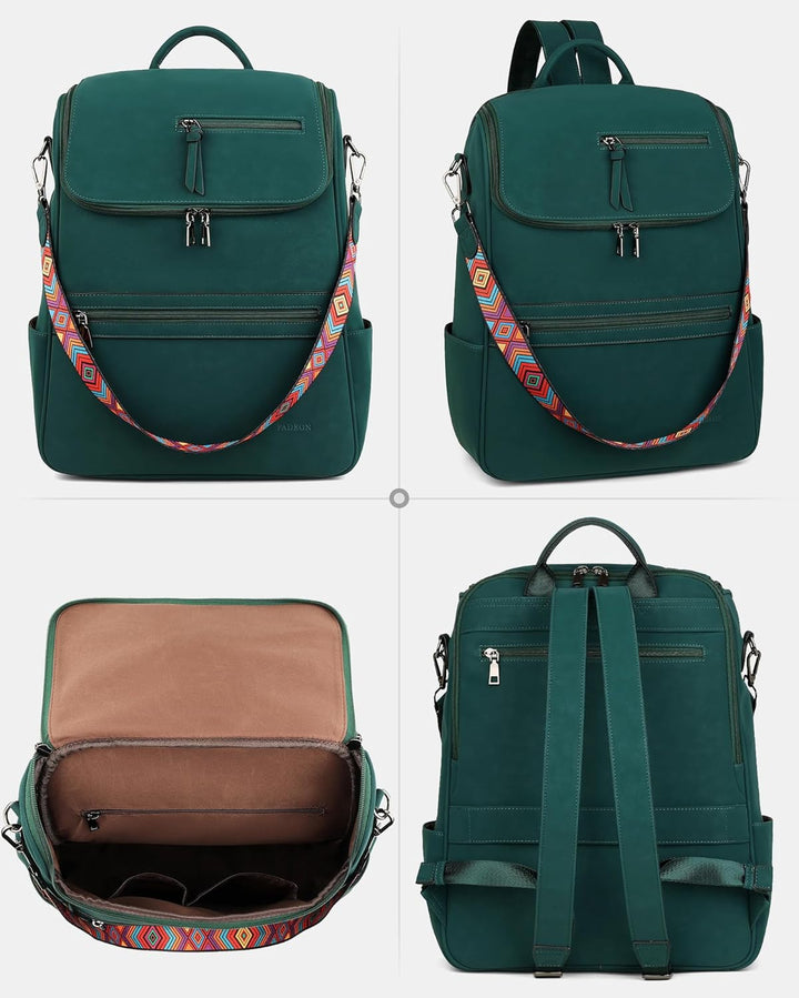 FADEON Mochila para computadora portátil para mujer, mochila de via...