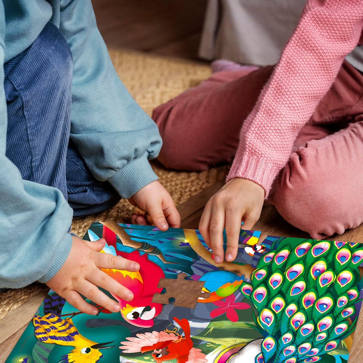 QUOKKA Rompecabezas para niños de 4 a 6 años – Juego de rompecabezas de 4 x 60 para niños pequeños de 3 a 5 años – Polar, pájaros, animales juguetes para niños de 6 a 8 años – Juego educativo de