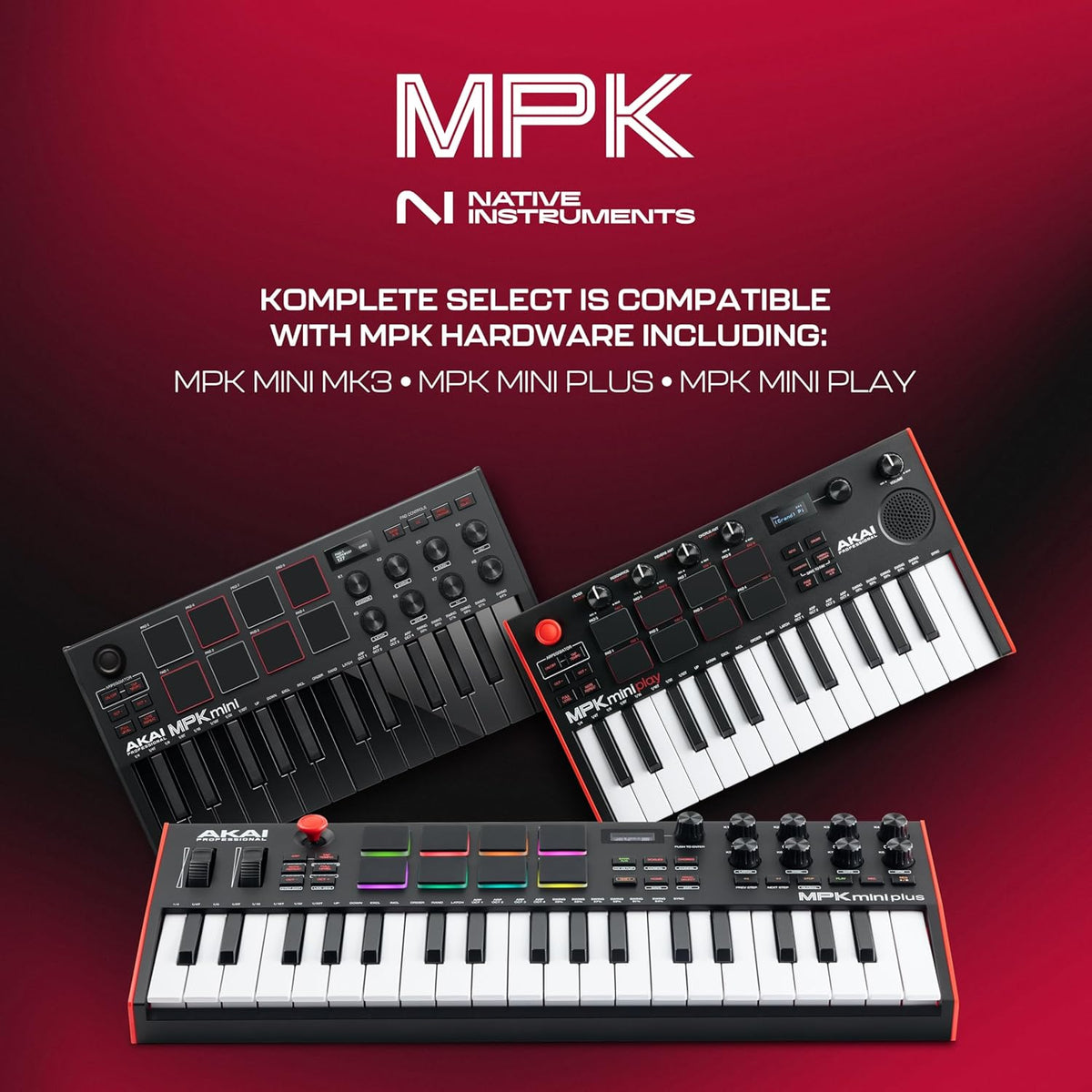 Akai Professional MPK Mini MK3 - Controlador de teclado MIDI USB de...