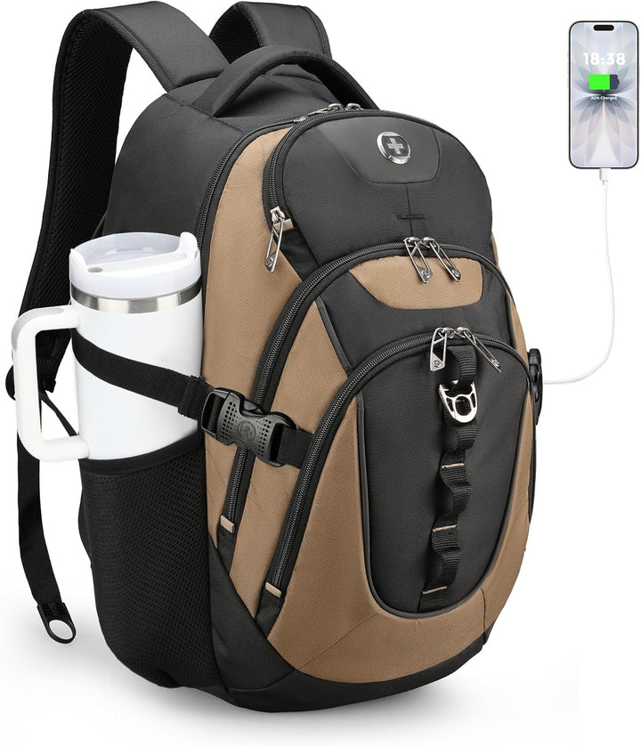 swissdigital Mochila para portátil de viaje de negocios, para hombr...