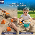 TOY Life Juego de 23 piezas de arena Ocean Beach, moldes de animales
