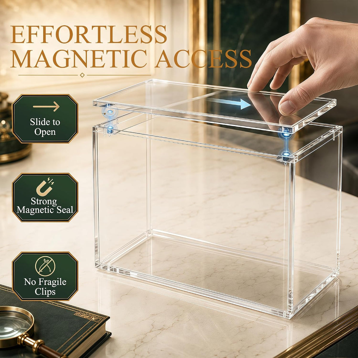 Elite Trainer - Estuche para caja de acrílico apilable para ETB