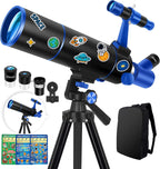 Hawkko Telescopio Portátil para Niños y Principiantes 80mm Apertura 500mm