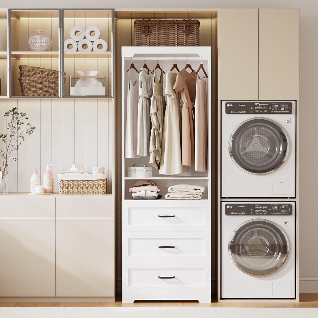 Sistema de Closet Independiente IRONCK con Repisas Ajustables y 3 Cajones
