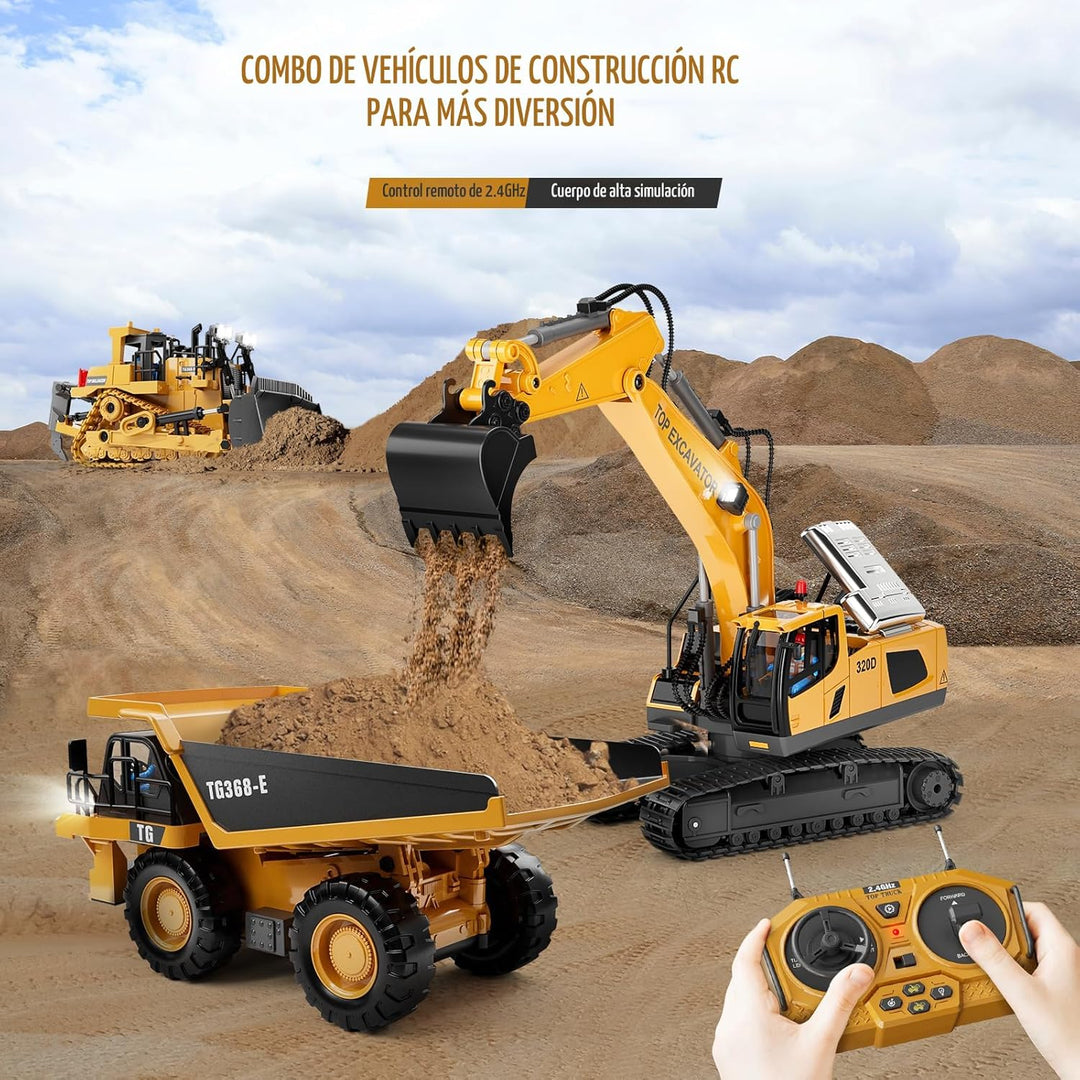 KIDMARKT Excavadora de juguete con control remoto para niños | Cami...