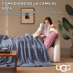 UGG Whitecap - Manta individual de forro polar de felpa, 66 x 90 pulgadas