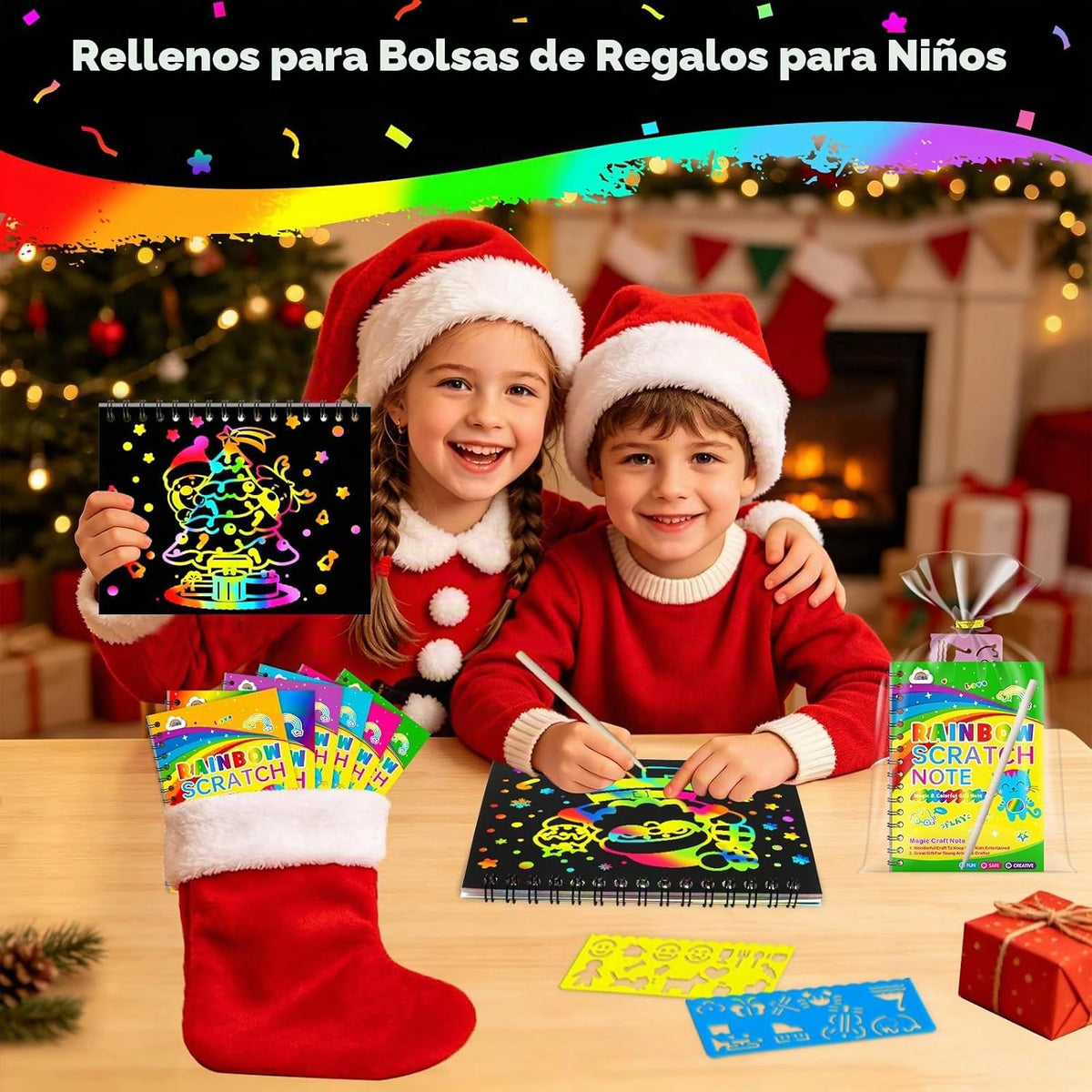 ZMLM Paquete de 24 cuadernos con diseño de arco iris para niños, recuerdos