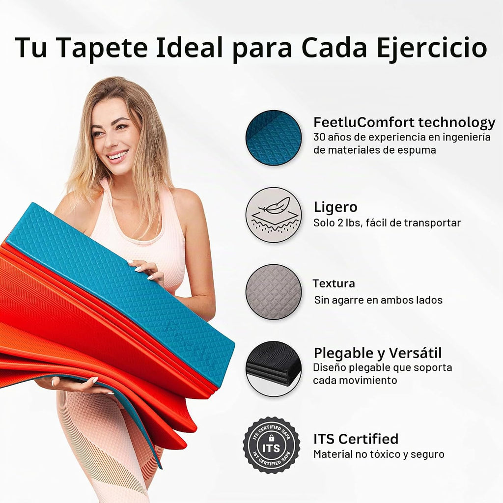 Esterilla de yoga plegable original, 72" x 24"