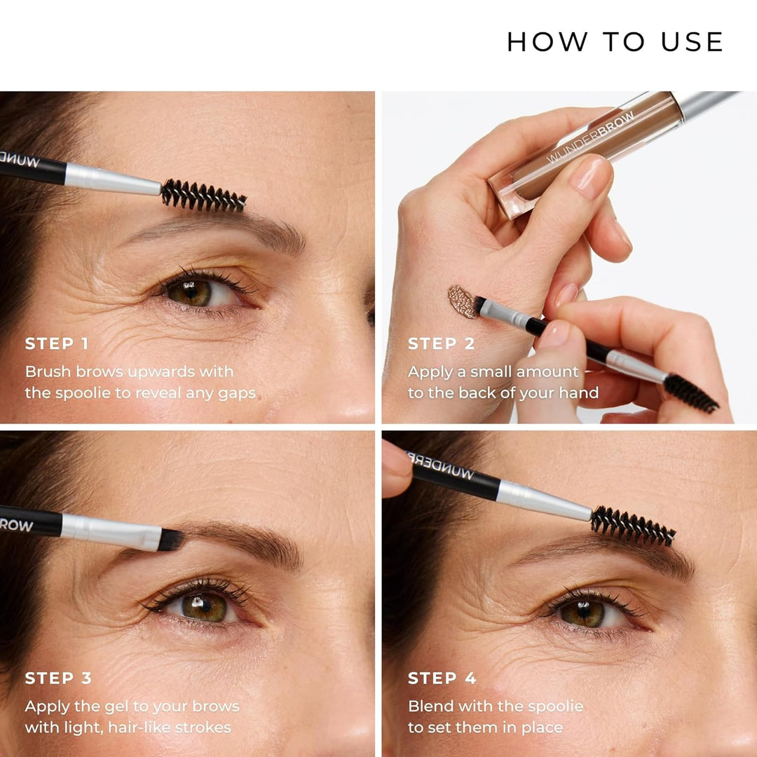 WUNDERBROW Gel para cejas, impermeable, a prueba de manchas, de lar...