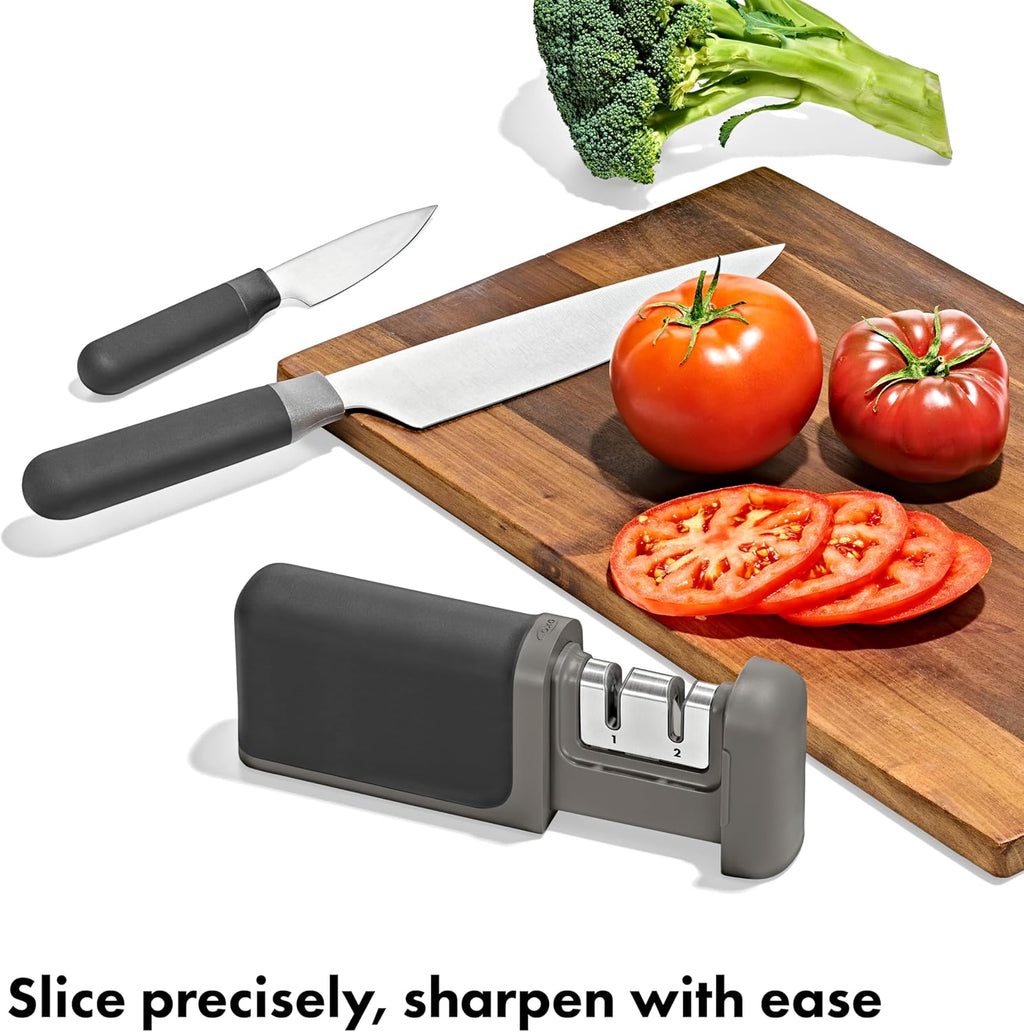 OXO Good Grips - Juego de cuchillos y afiladores de 3 piezas