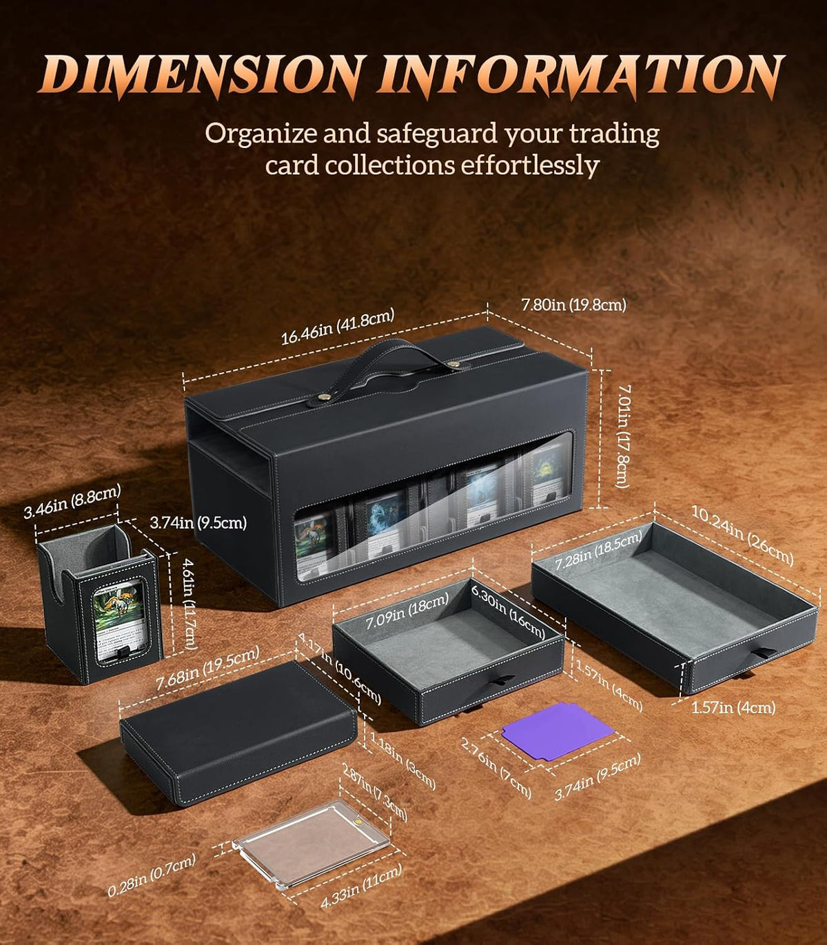 TiMOVO MTG Commander - Caja de cubierta modular 11 en 1 para TCG/PTCG