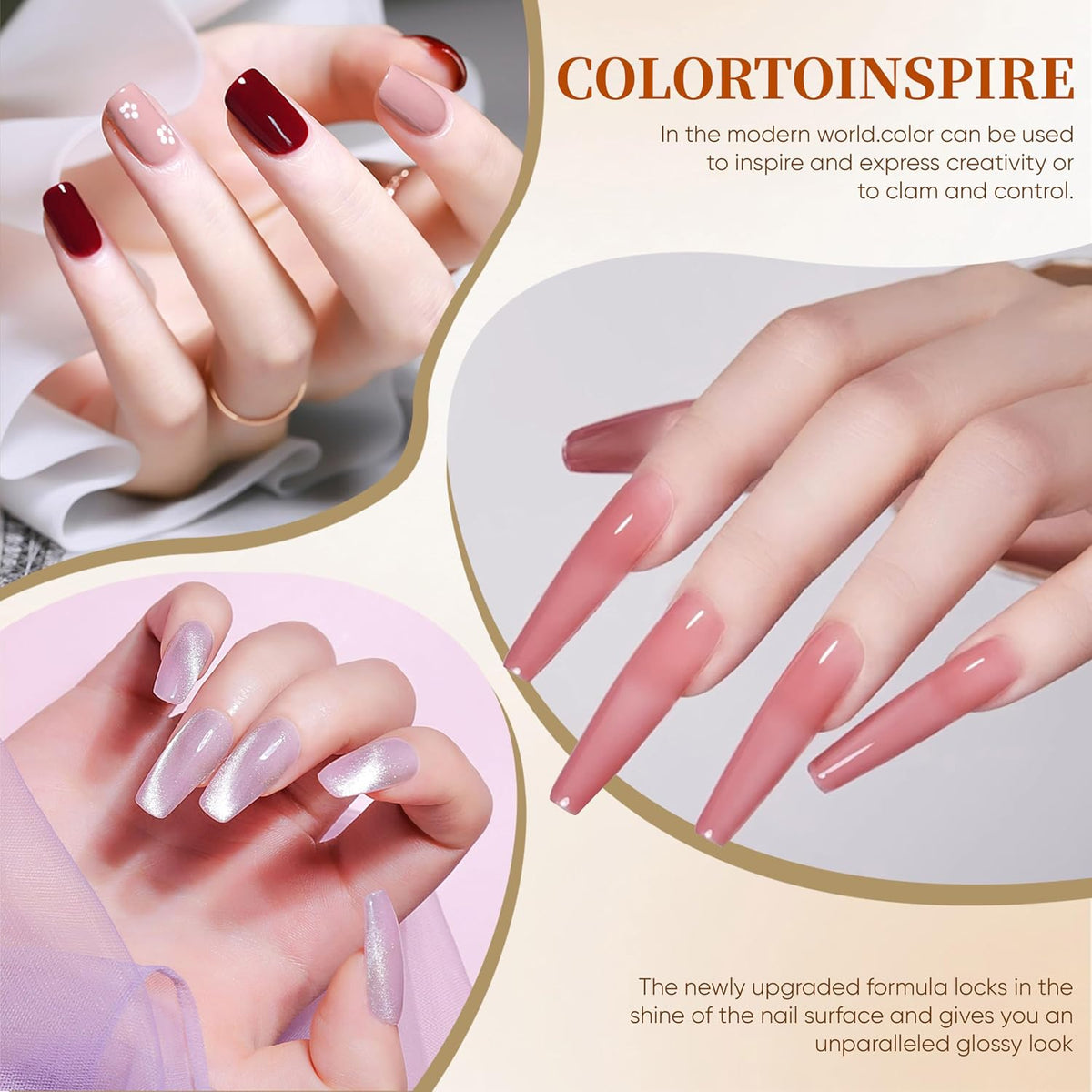 YALSYNY Kit de esmalte de uñas de gel con lámpara de uñas UV, kit d...