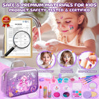Hohosunlar Set de Maquillaje para Niñas Toys, Regalo de Cumpleaños de Sirena 3 4 5 6 7 8