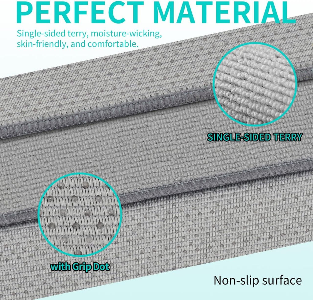 Paquete de 2 toallas de esterilla de yoga con punto de agarre, toalla antideslizante de yoga caliente, toalla absorbente de microfibra para sudar, Bikram Pilates Fitness