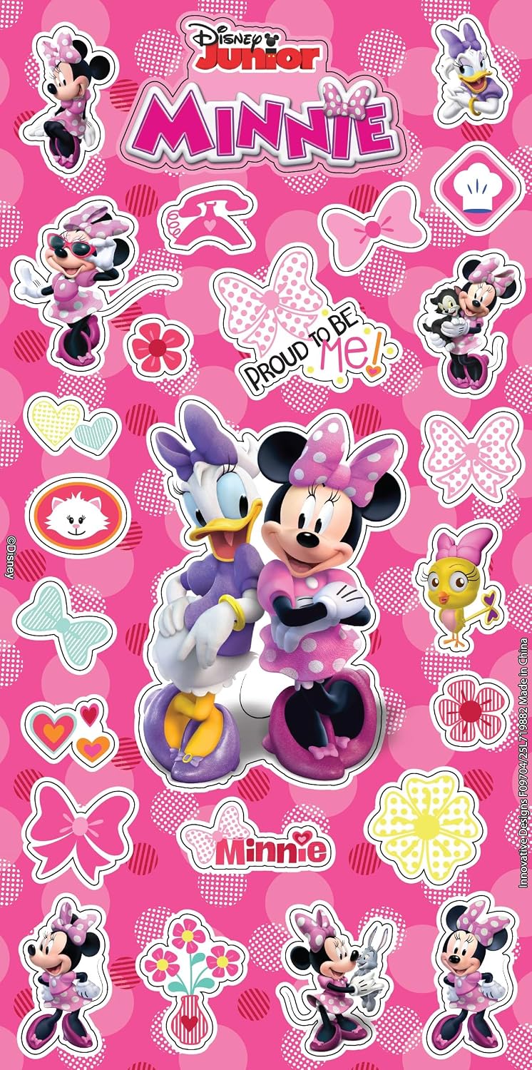Set de tambor de juguete Minnie Mouse para niñas - Paquete con set de música de tambor Disney, pegatinas, más | Juguetes musicales de Minnie Mouse para niñas, niños, bebés