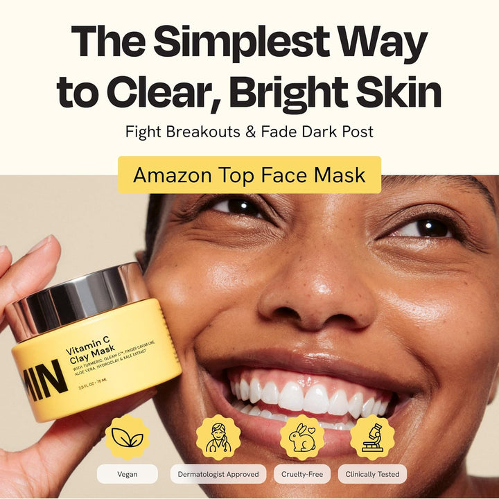 Gleamin Máscara de arcilla de vitamina C para manchas oscuras, masc...