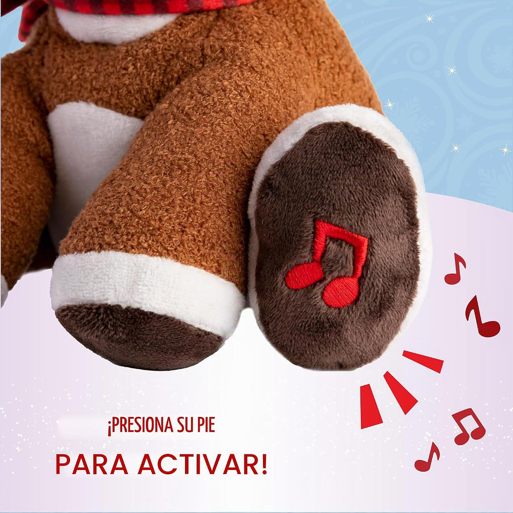 Rudolph el reno de nariz roja - Muñeco de peluche con música y luces