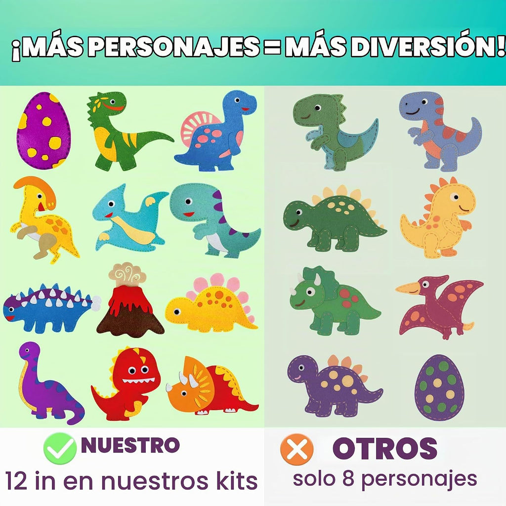 Kits de costura para niños de 5 a 8 a 12 años, kit de costura para