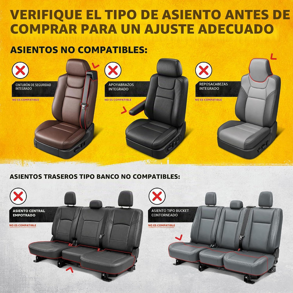 Cat® MeshFlex Fundas de asiento automotriz para automóviles, camiones y SUV (juego de 2) - Fundas de asiento de coche negras para asientos delanteros, protectores de asiento de camión con cómodo