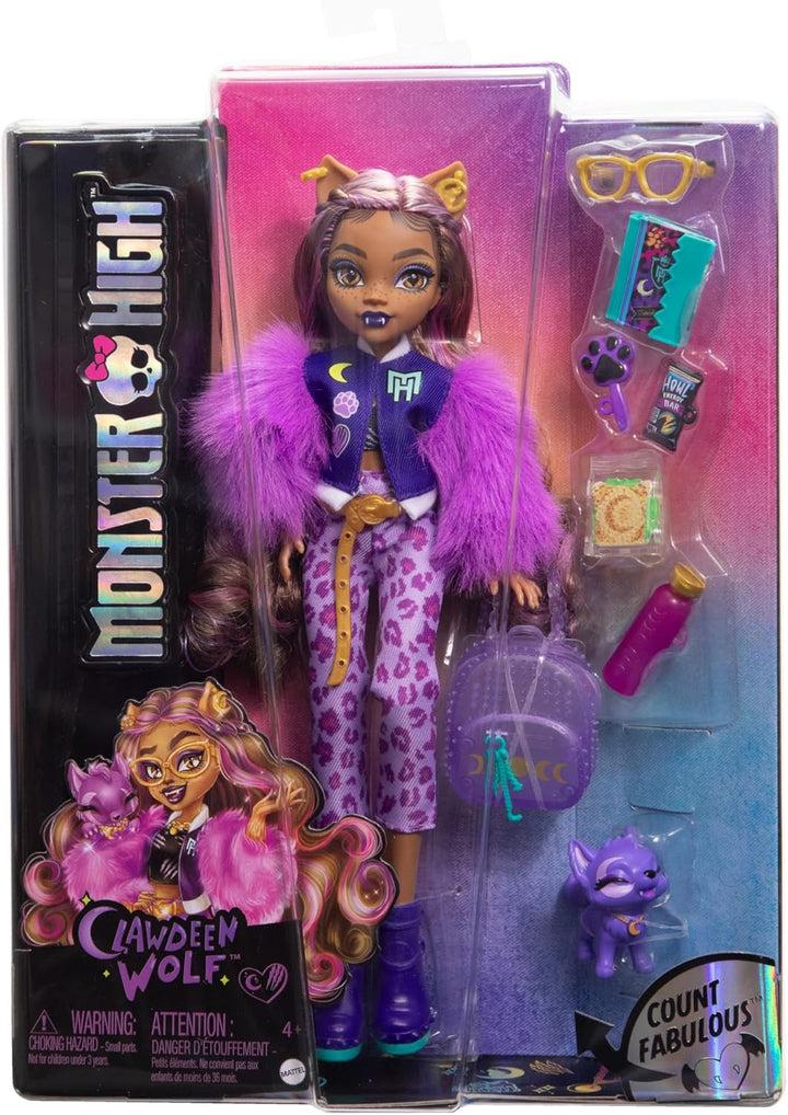 Muñeca de Clawdeen Wolf de Monster High con Perro Mascota Crescent...