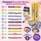 Arte y manualidades para niños de 8 a 12 años de edad, kit de fabricación de pulseras de amistad para niñas, las mejores ideas de regalos de cumpleaños para niñas de 7, 9, 10, 11 años, juego de