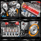 Mould King Kit de modelo de motor V8 10171, mini kits de motor V8 que funciona, construye tu propio motor de modelo de automóvil con motor, bloques de construcción coleccionables para adultos