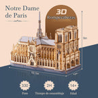 Rowood Rompecabezas 3D para adultos, arquitectura de madera, kit de construcción para adultos, colección de catedral y castillo de Notre-Dame de París, cumpleaños para mujeres amigas