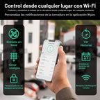 Wyze Auto-Lock Bolt v2, Control de Acceso sin Llave con Huella dactilar, Cerradura Inteligente con Escáner de Aprendizaje AI y Wi-Fi para Puerta Principal, Cerradura de Pestillo con Cierre Automático, Batería de 8 Meses, BHMA2, IP53, Teclado Anti‑Mirada