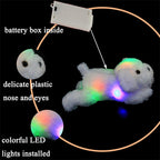 WEWILL Perro Cachorro Blanco Iluminado de 18'' con LED, Ani...