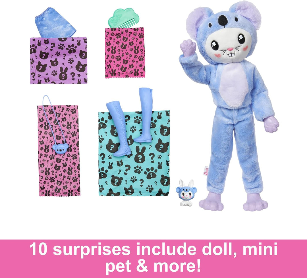 Muñeca Barbie Cutie Reveal y Accesorios con Disfraz de Animal y 10...