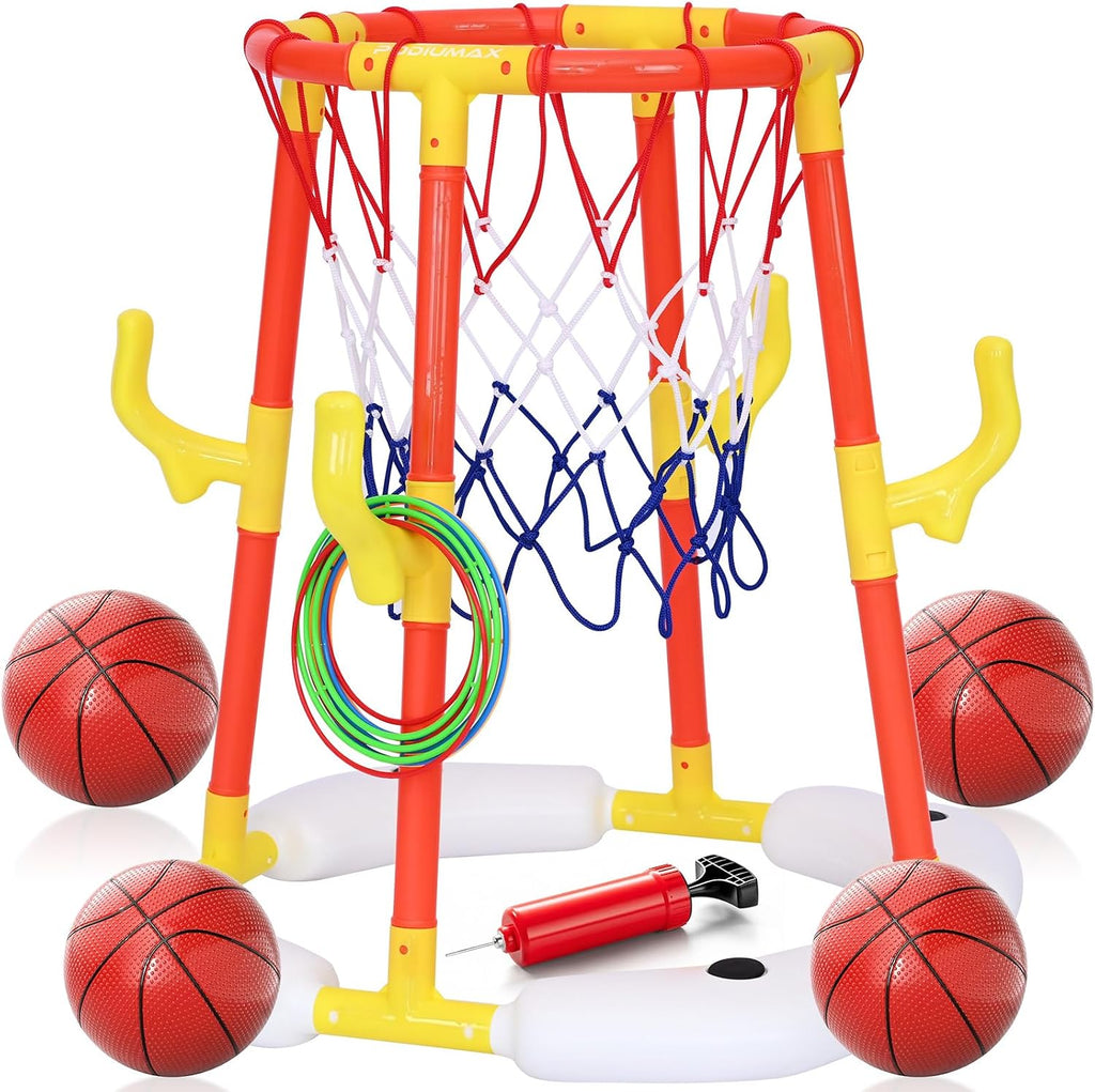 2 en 1 - Juguetes de lanzamiento de aro y anillo de baloncesto