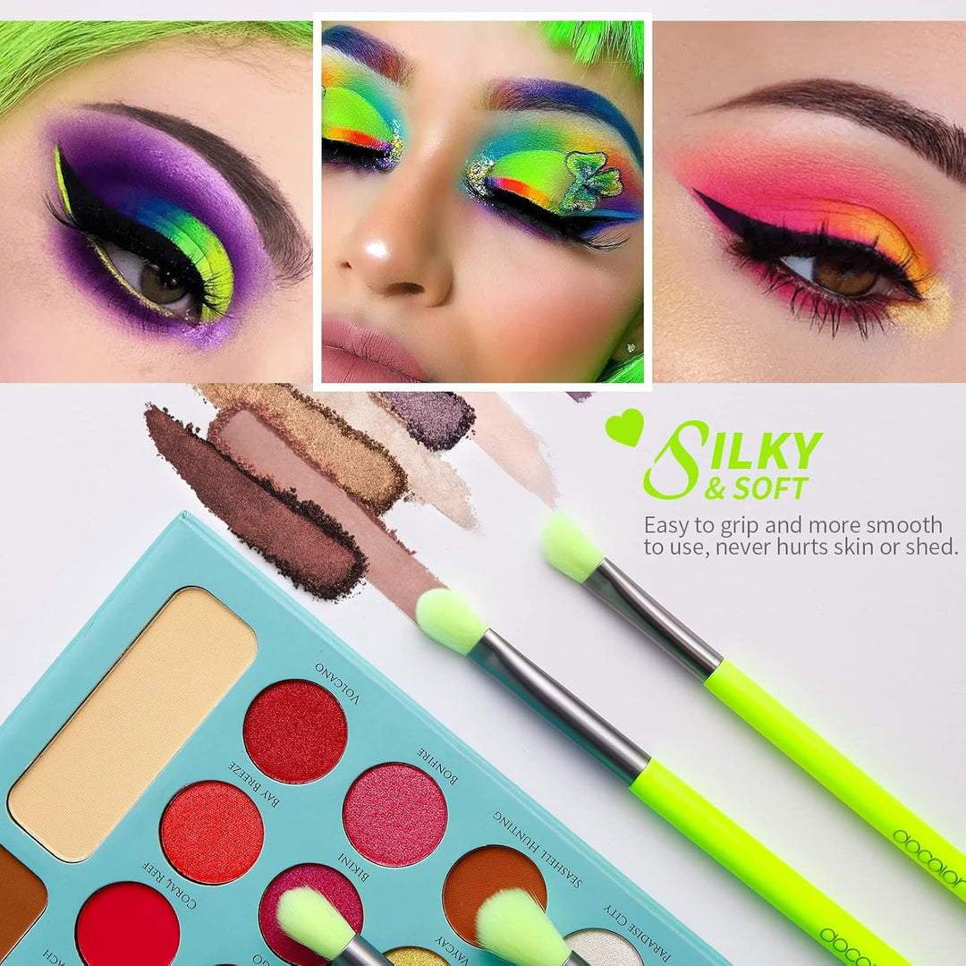 Docolor Juego de 15 brochas para sombra de ojos, 15 piezas, brochas...