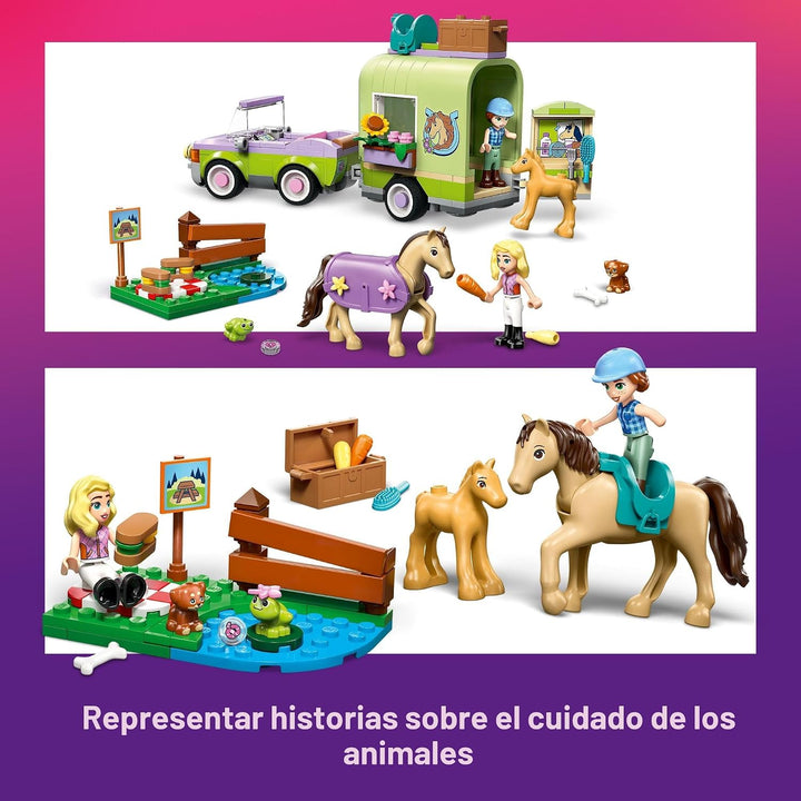 LEGO Friends Remolque de Caballos y Potro para Niñas y Niños - Jueg...
