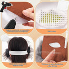 Kit de Máscara DIY Therian de 33 Piezas para Principiantes Incluye Máscara de Gato en Blanco, Tela de Piel Sintética, Tela de Fieltro, Malla de Plástico (Colores Brillantes)