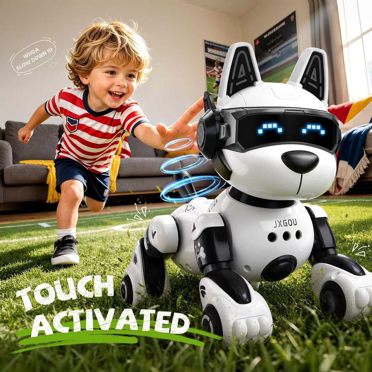 Robot inteligente perro, robot de control remoto de 2.4 GHz, juguetes para