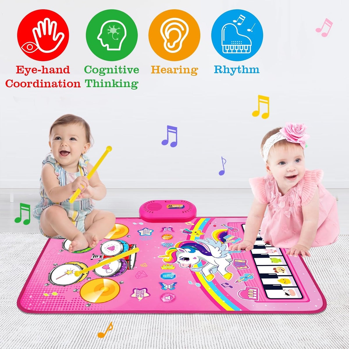 Juguetes para niñas de 1 año: 3 en 1 Esterilla musical para bebés Juguete