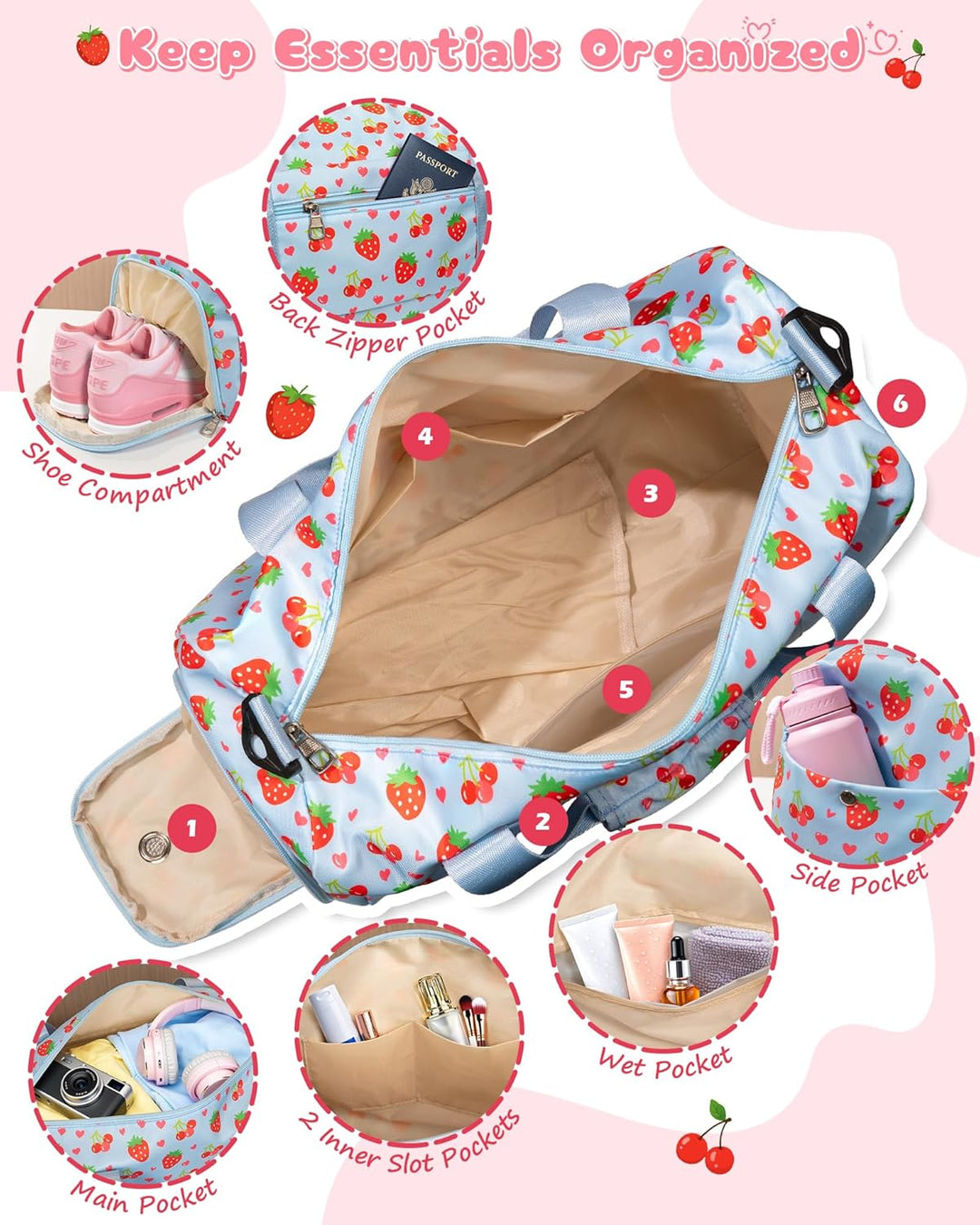 Elilier Regalos para Niñas, Bolsa de Lona Inicial para Niños, Linda...
