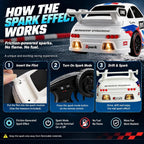 Coche de deriva RC con efecto chispa, coche de acrobacias con