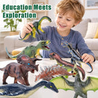 MUGEYMYD 8 piezas de juguetes de dinosaurios grandes para niños de 3 a 5