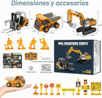 Mini vehículos de construcción RC 1:64 carretilla elevadora excavadora